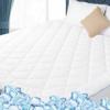 Twin Mattress Pad Cooling & Breathable - Deep Pocket (18-22 Inches), Breathable & Smooth Twin Mattress Topper for Hot Sleepers, Fitted Bed Mattress Cover for Ultimate Comfort,White view 1