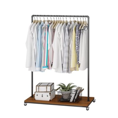 Coat Rack Coat Tree Stylish And Simple Metal Coat Stand Water Pipe Industrial Wind Suspension Coat Rack Solid Wood Base Storage Rack Coat Racks Free Standing ( Color : Onecolor , Size : 160*100*40CM )