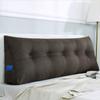 ZZYK Linen Wedge Headboard Pillow,Large Bolster Triangular Headboard Reading Pillow,Solid Color Positioning Bed Rest Cushion Daybed Backrest with Removable Cover,Coffee,35.4"/90cm view 1