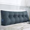 ZZYK Linen Wedge Headboard Pillow,Large Bolster Triangular Headboard Reading Pillow,Solid Color Positioning Bed Rest Cushion Daybed Backrest with Removable Cover,Blue1,39.3"/100cm(Twin) view 1