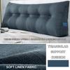 ZZYK Linen Wedge Headboard Pillow,Large Bolster Triangular Headboard Reading Pillow,Solid Color Positioning Bed Rest Cushion Daybed Backrest with Removable Cover,Blue1,39.3"/100cm(Twin) view 2