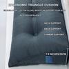 ZZYK Linen Wedge Headboard Pillow,Large Bolster Triangular Headboard Reading Pillow,Solid Color Positioning Bed Rest Cushion Daybed Backrest with Removable Cover,Blue1,39.3"/100cm(Twin) view 3