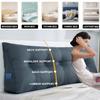 ZZYK Linen Wedge Headboard Pillow,Large Bolster Triangular Headboard Reading Pillow,Solid Color Positioning Bed Rest Cushion Daybed Backrest with Removable Cover,Blue1,39.3"/100cm(Twin) view 4