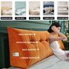 ZZYK Triangular Headboard Pillow,Solid Color Triangle Cushion Reading Pillow,Large Bolster Wedge Pillow Daybed Home Dorm Backrest with Removable Velvet Cover,Orange,31.5"/80cm view 3