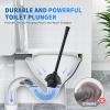 LOVLOY Toilet Plunger and Brush,2 Pack Bowl Brush and Heavy Duty Toilet Plunger Set with Ventilated Holder, 2-in-1 Toilet Brush and Plunger Combo for 5.3-inch Toilet Drain Bathroom Cleaning view 2
