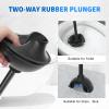 LOVLOY Toilet Plunger and Brush,2 Pack Bowl Brush and Heavy Duty Toilet Plunger Set with Ventilated Holder, 2-in-1 Toilet Brush and Plunger Combo for 5.3-inch Toilet Drain Bathroom Cleaning view 3