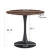 32" Tulip Round Table, 2-4 Person Dining Table, Metal Base Dining Table, Modern end Table Casual Coffee Table view 2