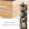 PAASHE 6-Layer Bookshelf Simple Solid Wood Floor Bookcase 360-degree Rotating Bookshelves Large-Capacity Rack Bookcase view 4