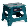Flottian 11" Folding Step Stool for Adults and Kids Holds Up to 300 lbs,Non-Slip Folding Stools with Portable Handle, Compact Plastic Foldable Step Stool for Bedroom, Kitchen Turquoise Green,1PC view 1