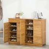 LIOONS Bamboo Shoe Cabinet Freestanding Shoe Racks Storage Entryway Shoe Shelves Space Saving Shoe Stand Entryway Shoe Organizer view 2