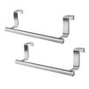 Andy's Orchids 2 Pcs Towels Holder, Stainless Steel Over Door Hook, Multi-Functional Cabinets Storage Rack, Extendable Storage Shelf Cupboard Hanger for Kitchen Bathroom view 1
