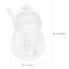 GANAZONO 1pc Honey Glass Storage Jar Lid and Stirring Stick Food Storage Container for Kitchen Use for Honey Syrups and Condiments view 4