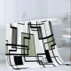 DecorLovee Sage Green Geometric Bath Towels Set of 3 with Bath Towel Hand Towel Washcloth, Black Gray Modern Abstract Art Towel Sets for Bathroom/Kitchen/Beach, Soft Absorbent Luxury Bath Towels view 3