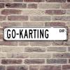 Custom Metal Tin Sign Go Karting Racing Wall Poster Aluminum Metal Sign Sport Racing Racers Karts Garage Yard Home Wall Decorations Sport Racing Racers Karts Sign Gift 4x18in view 1