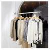 Clothing Hanging Racks with LED Light - Retail Clothing Display Rack Hanging Clothes Rod - Ceiling Mount Clothes Storage Hanger - Height Adjustable (Color : Silver, Size : 39"/1m) view 1
