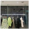 Clothing Hanging Racks with LED Light - Retail Clothing Display Rack Hanging Clothes Rod - Ceiling Mount Clothes Storage Hanger - Height Adjustable (Color : Silver, Size : 39"/1m) view 3