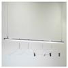 Clothing Hanging Racks with LED Light - Retail Clothing Display Rack Hanging Clothes Rod - Ceiling Mount Clothes Storage Hanger - Height Adjustable (Color : Silver, Size : 39"/1m) view 4