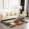 Baseball Area Rug 4x5, Ball Competition Rug for Kids Boys Girls, Baseball Bat Gloves Print Non Slip Carpet for Bedroom, Ball Sports Games Playground Bedside Carpet, Spots Field Non Shedding Throw Rug view 3