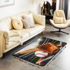 Baseball Area Rug 4x5, Ball Competition Rug for Kids Boys Girls, Baseball Bat Gloves Print Non Slip Carpet for Bedroom, Ball Sports Games Playground Bedside Carpet, Spots Field Non Shedding Throw Rug view 4