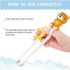 Quimoy 2 Pairs Kids Chopsticks, Training Chopsticks for Kids, Cute Animal Cartoon Design Chopsticks for Learning and Training -Yellow Tiger & Blue Elephant view 3