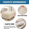Stretch Ottoman Cover Square 35x35/38x38/18 x 18/26x26 Ottoman Slipcovers Foot Stool Covers to Fit Ottoman Foot Rest, Thick Checked Jacquard Fabric with Elastic Bottom ( Color : #6 , Size : 68-76CM/27 view 2
