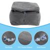 PATIKIL Travel Foot Rest Pillow, Inflatable Foot Rest Mat Adjustable 3 Layers Height Sleep Flights Leg Pillow for Airplane Train Office, Gray view 4