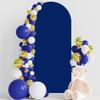 Wokceer 6FT Wedding Arch Cover Spandex Fitted Wedding Arch Stand Covers Round Top Chiara Arch Backdrop Cover for Birthday Party Ceremony Banquet Decoration Royal Blue view 1