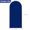 Wokceer 6FT Wedding Arch Cover Spandex Fitted Wedding Arch Stand Covers Round Top Chiara Arch Backdrop Cover for Birthday Party Ceremony Banquet Decoration Royal Blue view 2