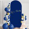 Wokceer 6FT Wedding Arch Cover Spandex Fitted Wedding Arch Stand Covers Round Top Chiara Arch Backdrop Cover for Birthday Party Ceremony Banquet Decoration Royal Blue view 3