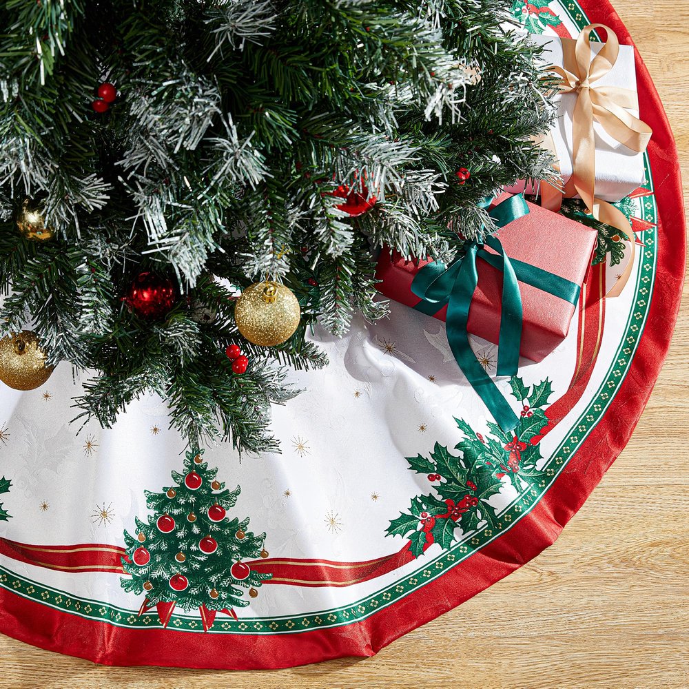 Elrene Home Fashions Villeroy & Boch Toy's Delight Holiday Christmas Tree Skirt, Round, 48" x 48"