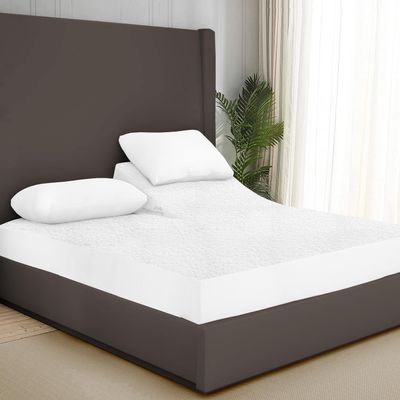 100% Terry Cotton Split Top King 30" Mattress Protector for Adjustable Bed- Flex Mattress Cover Ultra Soft Durable Waterproof Breathable Machine Washable Fitted Sheet Fits up to 21''Deep Pocket