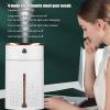 TOPINCN 1000Ml Small Desk Bedroom Travel Office Humidifier, Touch Control, USB Powered, Plastic, Automatic, 10 x 20.8 x 20.8cm, 14hrs Runtime view 2