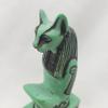 Bastet Cat Statue Green - Ancient Egypt Deity - Egyptian Goddess - Made in Egypt view 3