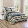Chezmoi Collection 3-Piece Southwestern Geometric Tribal Multicolor Teal Beige Black Gray Comforter Set, Full Size view 1