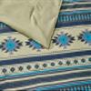 Chezmoi Collection 3-Piece Southwestern Geometric Tribal Multicolor Teal Beige Black Gray Comforter Set, Full Size view 4