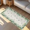 Eucalyptus Bathroom Runner Rug Bathmat Soft Bath Shower Bathtub Kitchen Door Mat,Washable Floor Doormat Area Bedroom Laundry Room Hallway Carpet,Country Rustic Green Leaves Flower Watercolor 20"x63" view 4
