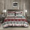 Chezmoi Collection Dune 3-Piece Southwestern Cowboys Aztec Quilt Set - Multicolor Teal Brown Beige Tan Red Printed Microfiber Bedspread Set, Full (90" x 95") view 1