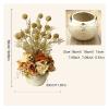 SUNESA Artificial Flowers Artificial Rose Hydrangea,Golden Artificial Flowers with Golden Vase,Flower Arrangements for Home Festival Birthday Party Decor Fake Flowers view 2