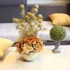 SUNESA Artificial Flowers Artificial Rose Hydrangea,Golden Artificial Flowers with Golden Vase,Flower Arrangements for Home Festival Birthday Party Decor Fake Flowers view 4