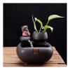 BONAD Ceramic Sculpture Indoor Fountain Desktop Fountain Ceramic Waterfall Tabletop Fountain Office Home Interior Decoration view 1