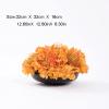 SUNESA Artificial Flowers 6.30Inch Artificial Plants,Orange Artificial Bonsai,Rustic Farmhouse Decor Faux Flower Planter with Black Vase Fake Flowers view 2