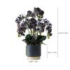 SUNESA Artificial Flowers Large Artificial Orchid Phalaenopsis,Artificial Plants in Iron Vase,Silk Fake Flowers for Party Office Garden Table Home Decor(Purple) Fake Flowers view 2