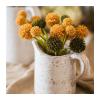 SUNESA Artificial Flowers 7.87Inch Fake Dandelions Flower Ball,Mini Artificial Plant, Yellow Artificial Flowers for Decoration(with Vase) Fake Flowers view 3