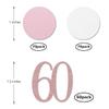 Rose Gold 60 Confetti, 60th Glitter Birthday Number Confetti, 200pcs Anniversary Party Table Decoration Supplies view 2
