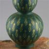 TATSEN Jingdezhen Antique Enamel Vase Green Glaze Gold Longevity Gourd Vase Old Antique Porcelain Antique Ornaments view 4