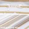 jinchan Taupe and White Shower Curtain for Bathroom Modern Farmhouse Striped Waterproof Fabric Shower Curtain Set with 12 Hooks Machine Washable 70x72 Inches view 2