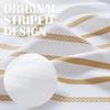 jinchan Taupe and White Shower Curtain for Bathroom Modern Farmhouse Striped Waterproof Fabric Shower Curtain Set with 12 Hooks Machine Washable 70x72 Inches view 3