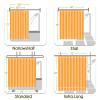 jinchan Taupe and White Shower Curtain for Bathroom Modern Farmhouse Striped Waterproof Fabric Shower Curtain Set with 12 Hooks Machine Washable 70x72 Inches view 4