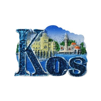 Kos Greece 3D Fridge Magnet Souvenir Gift,Resin Handmade Kos Refrigerator Magnet Home & Kitchen Decoration Collection
