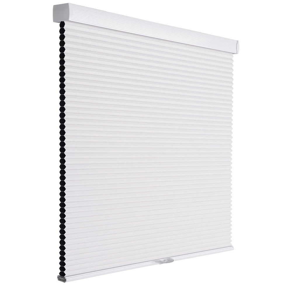 HOTSOON Cordless Cellular Shades Blackout Honeycomb Blinds for Windows Pull Down Room Darkening Cellular Blinds Thermal Insulated Windows Shades for Home Bedroom Office Door,White,27.5" W x 72" H